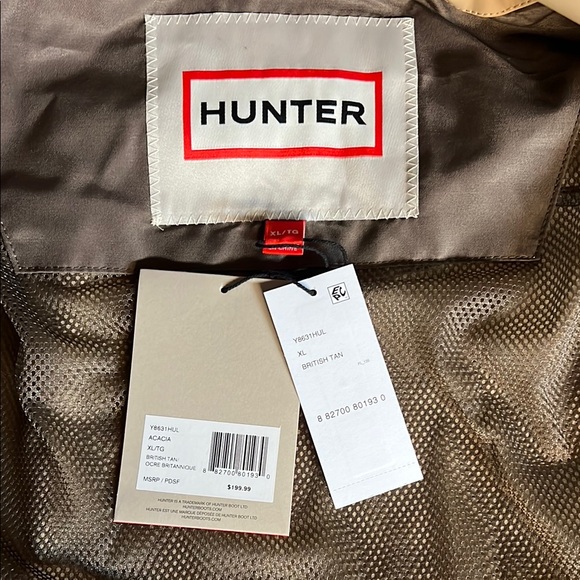 Hunter Women's Tan Hooded Jacket Size XL - Picture 2 of 6
